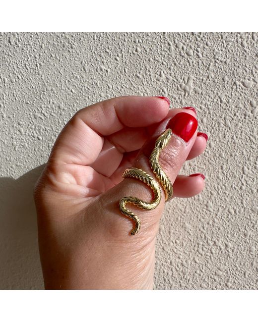 Jagged Halo Jewelry Metallic Serpent Ring