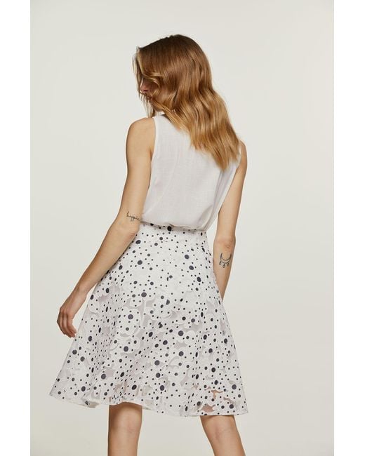 Conquista White Neutrals Ecru Tie Detail Sleeveless Top
