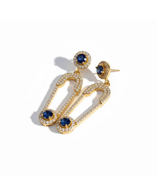 Figaru Fine Jewelry Yellow Emerald Safety Pin Earrings