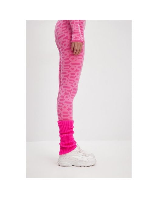 Monosuit Pink Fuchsia Knitted Leg Warmers