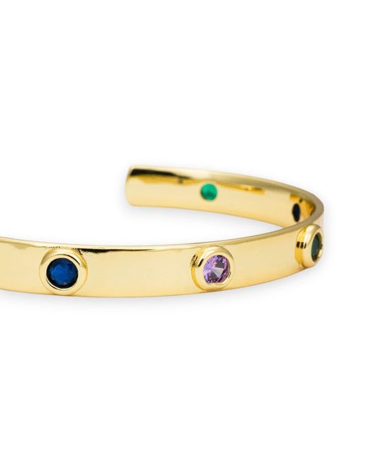 Kybele Studio Metallic Gemstone Cuff