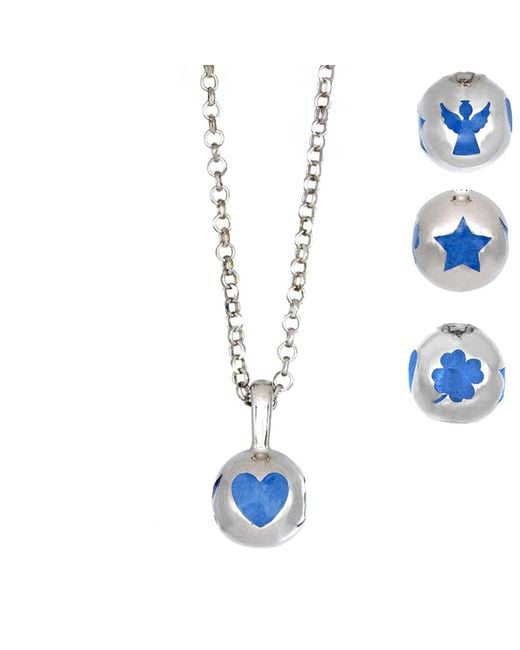 Myrto Katramadou Jewellery Blue Melina Pendant Royal -Angel, Heart, Trefoil, Star