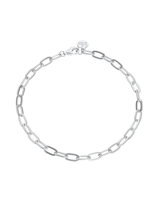Lily Charmed Metallic Sterling Chunky Oval Link Charm Bracelet