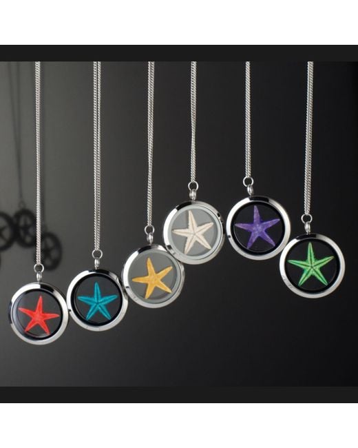 My Little Nature Metallic Neutrals Star Necklace With Natural Starfish