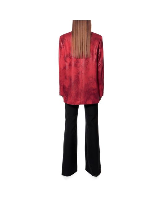 AGGI by HALEWSKI Red Roxy Bittersweet Oversized Blazer