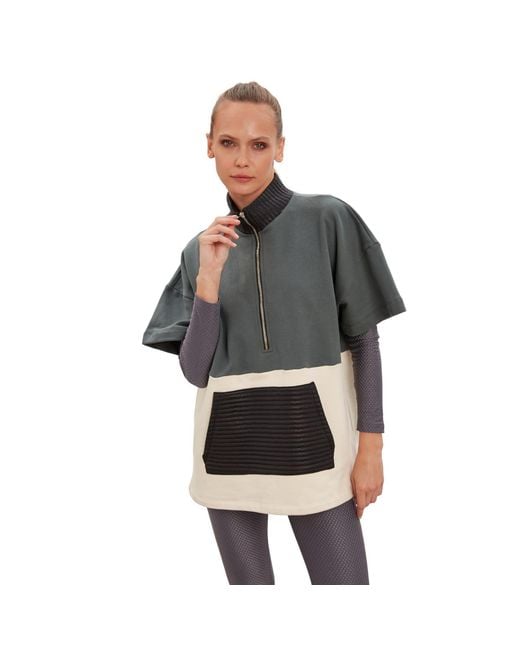 Altra Volta Black Layered Zip Sweatshirt