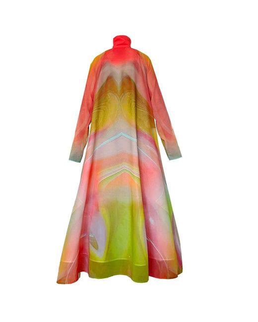 Maxjenny Yellow A-Shaped Maxi Dress