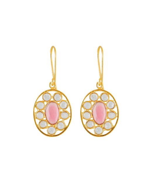 Opium Jewels Metallic Crystal Jali Drops With Tourmaline