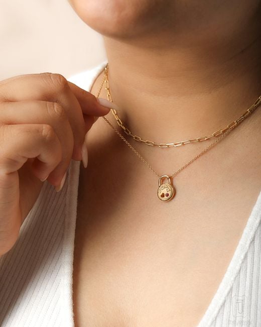 The Jewelz Metallic Eraya Bloom Padlock Mama Pendant