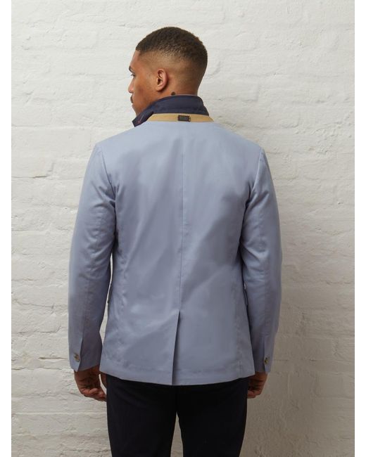 Guards London Blue Branford Lightweight Tailored Cotton Blazer for men