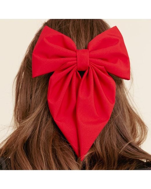 RainSisters Red Hair Bow Clip: Poppy