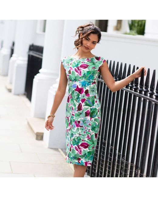 Alie Street London Green Petite Pippa Shift Dress