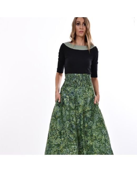 Frock Tales Green Orchid Midi Skirt