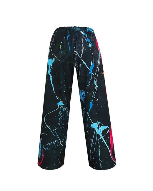 Maxjenny Blue Wide Slouchy Pants