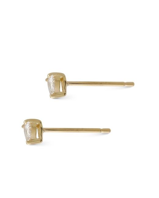 Dolcetto Designs Metallic Lab Grown Diamond Heart Studs