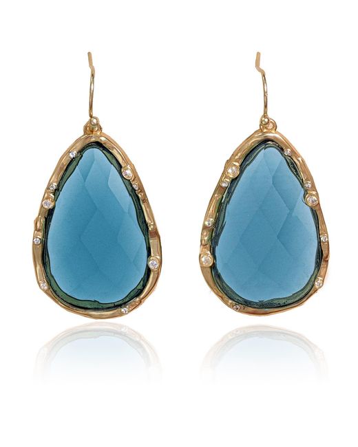 Rare Matters Jewelry Blue Timeless Nature's Beauty Teardrop Earrings