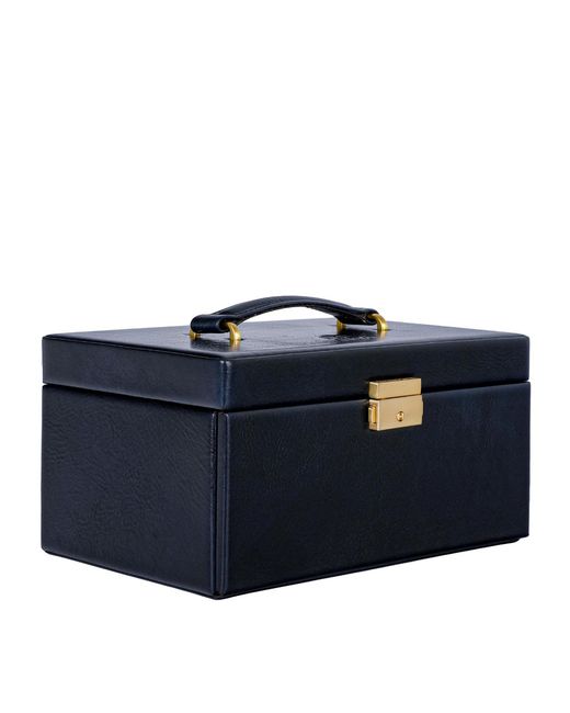 Time Resistance Blue Leather Jewelry Box For