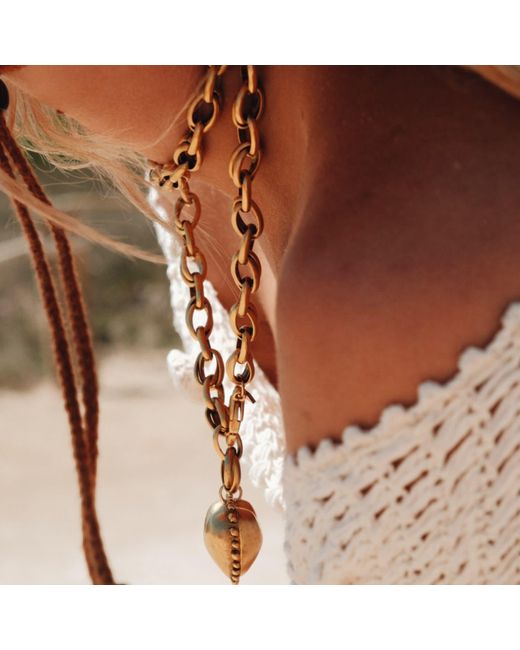 Sccollection Metallic Marley Dotted Heart Necklace