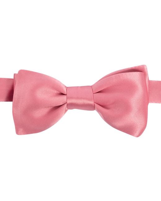 LE COLONEL Pink Blush Silk Bow Tie for men