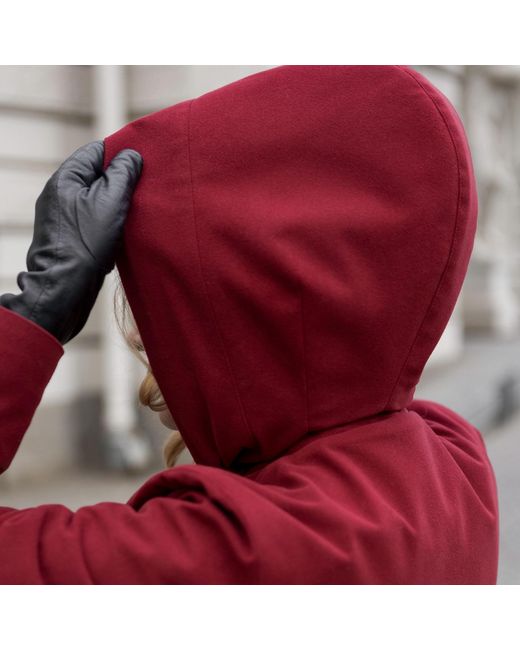 RainSisters Red Winter Coat With Hood & Scarf: Winter