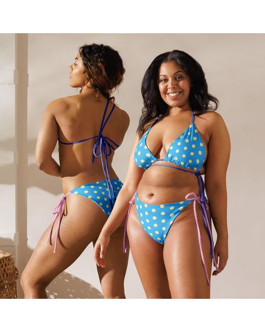 Formula S7 Blue Bubble Pop Recycled String Bikini