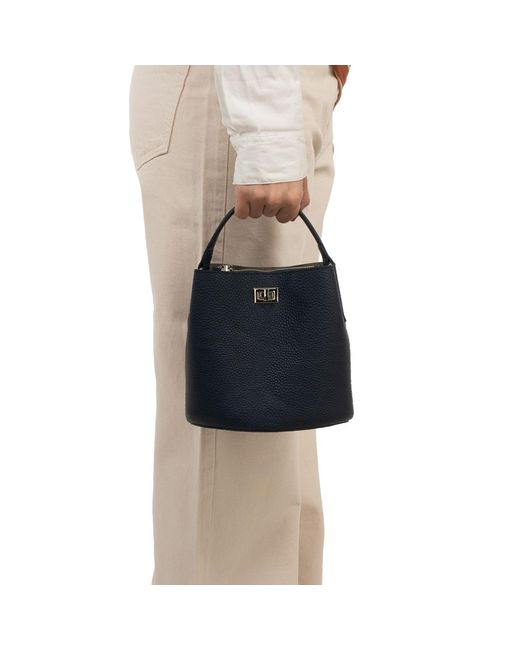 Hamel Atelier Blue Riva Leather Crossbody Bag