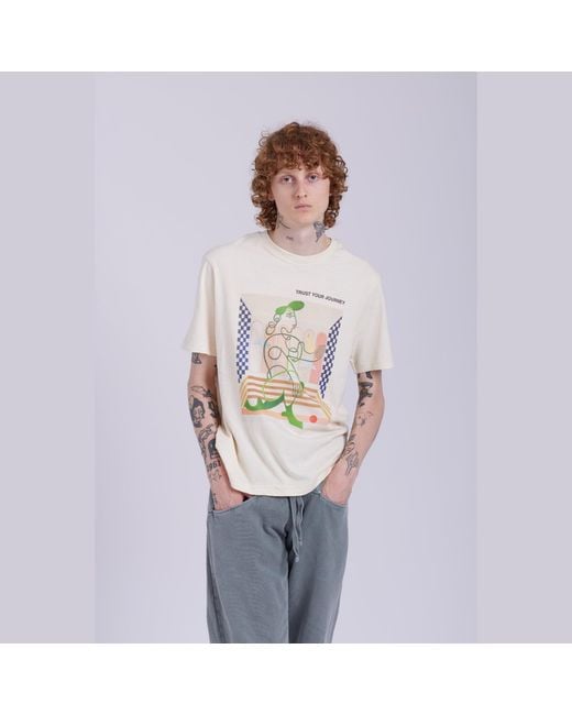 Boutique Kaotique White Neutrals Trust Your Journey 2 Organic Cotton T-Shirt