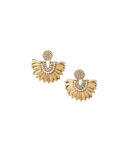 Saachi Metallic Beaded Wing Earrings