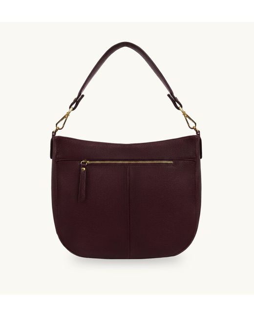Apatchy London Purple The Rosie Burgundy Leather Bag