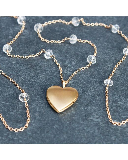 Heather Hawkins Jewelry Metallic Open Your Heart Long Locket Necklace