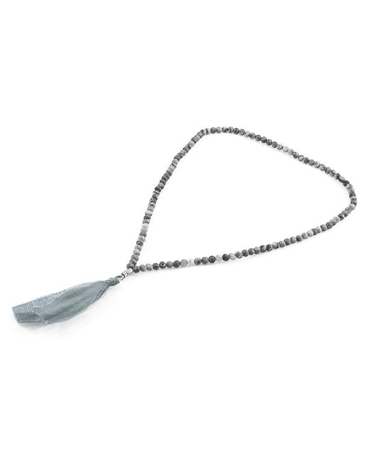 Anchor and Crew Metallic Jasper Luke, Stone & Cotton Voile Skinny Necklace X Wrap Bracelet for men