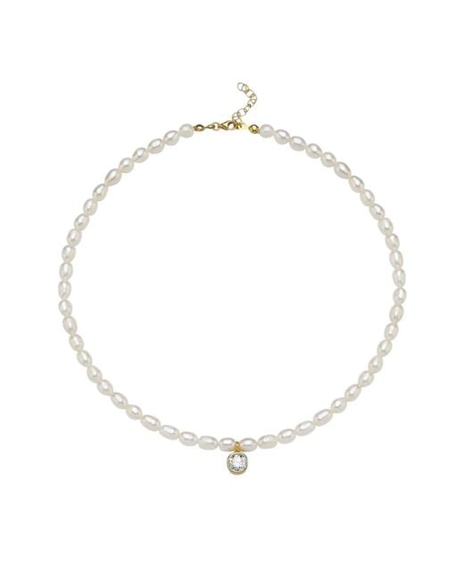 LINYA JEWELLERY Metallic Cosmic Big Pearl Zodiac Necklace Birthtone