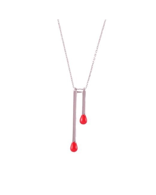 Lavan White Eris Double Spark Necklace
