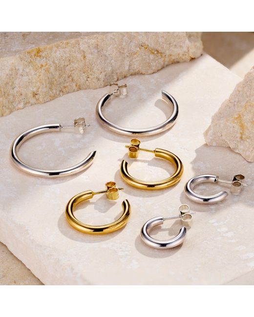 Posh Totty Designs Metallic Plated Flow Open Hoop Earrings