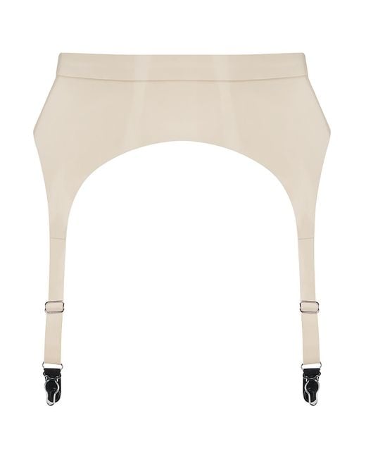 Elissa Poppy White Latex Suspender