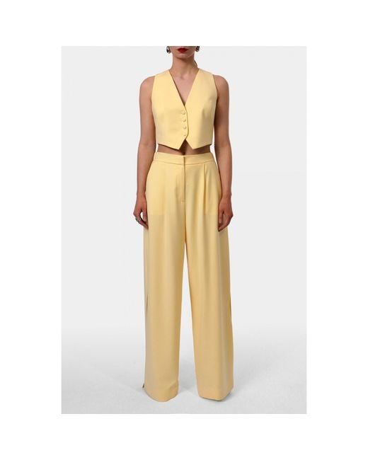 AGGI by HALEWSKI Yellow Sylvia Butter Suit Vest
