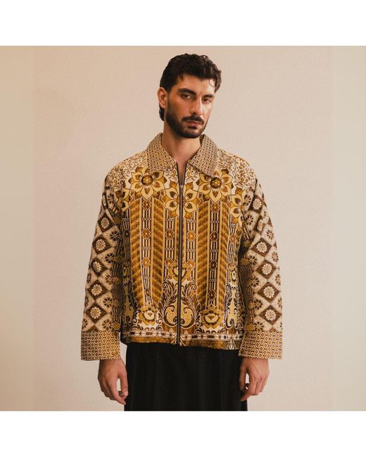 Collected Xx Brown Dune Cropped Jacket for men