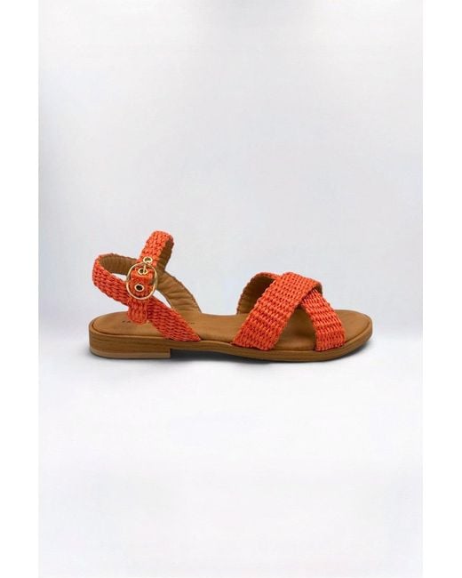 Franchetti Bond Orange Alicia Italian Raffia