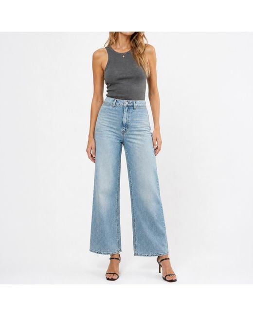 NOEND Blue Queen High Rise Wide Leg Jeans