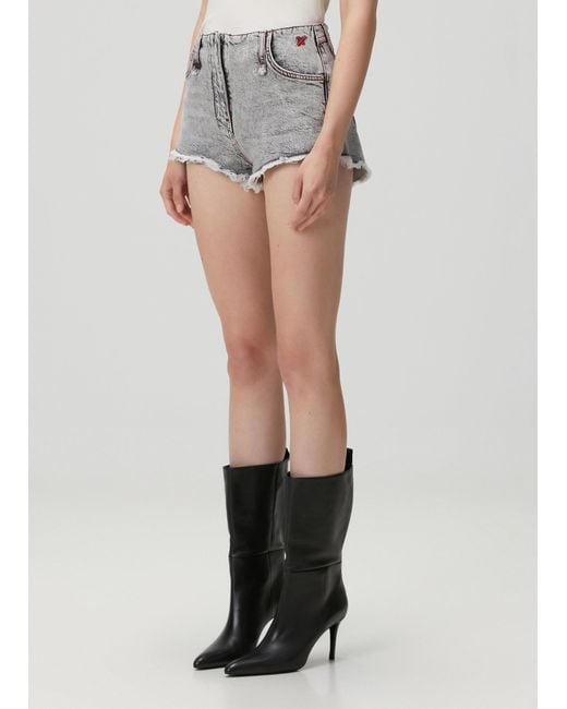Pcfg Gray Cotton Faded Super Mini Short