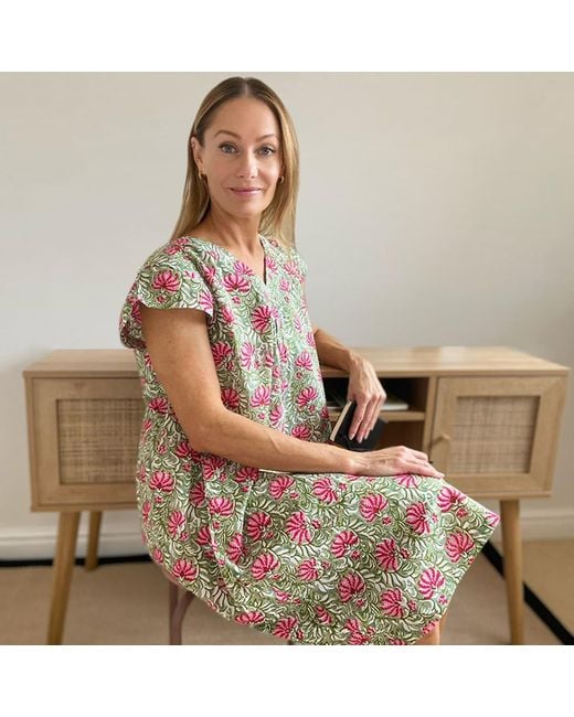 Lime Tree Design Brown Audrey Shift Jaipur