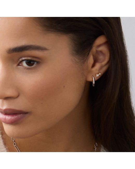 Dinny Hall Metallic Thalassa Chunky Huggie Hoops