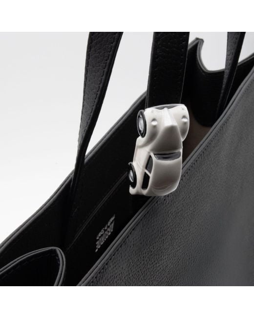 Absurde Black Big Stop Tote Bag for men