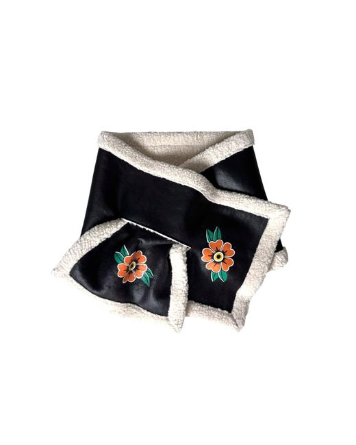 Circular Path Black Neutrals X Wren + Glory Faux Shearling Vegan Scarf