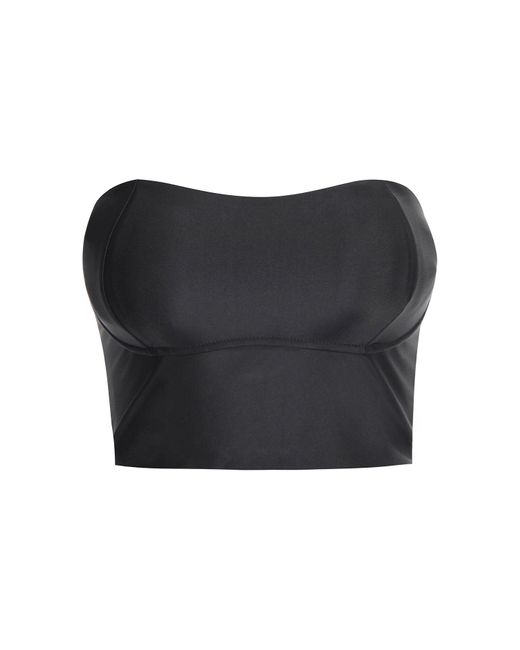 Voluptas Rose Black Lisa Longline Strapless Bra/ Swim Top