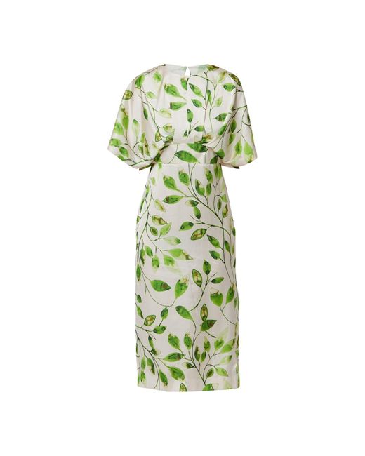 Helen Mcalinden Green / Neutrals Eabha Leafy Print Dress