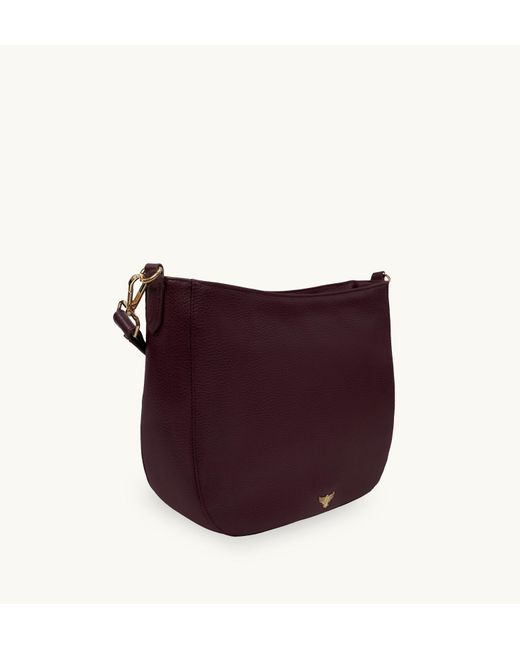 Apatchy London Purple The Rosie Burgundy Leather Bag