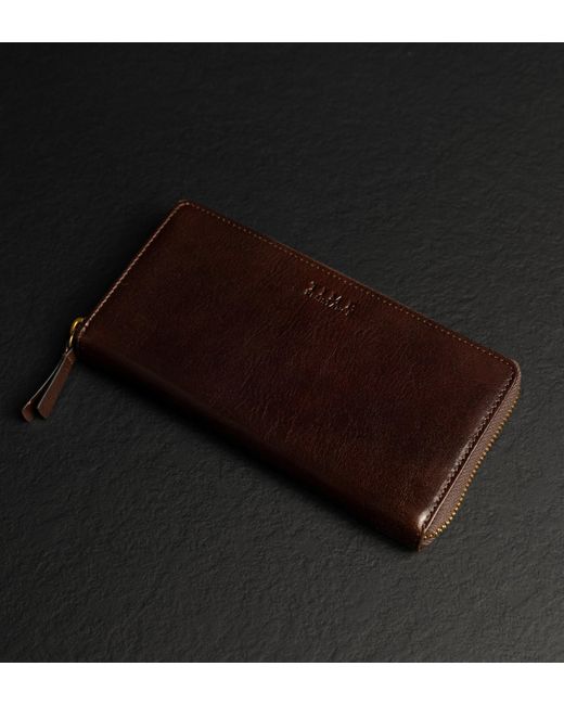 Time Resistance Brown Leather Continental Wallet