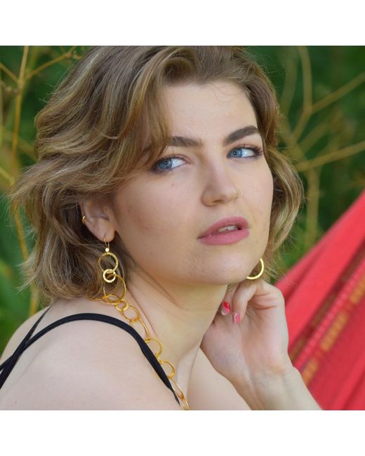 GEM BAZAAR Metallic Goldilocks Earrings