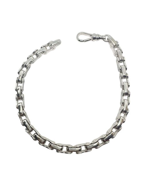 Tg-Jewellery by Tamara Gervasio Metallic Handcrafted Sterling Biker Link Bracelet – Lost Wax Cast for men